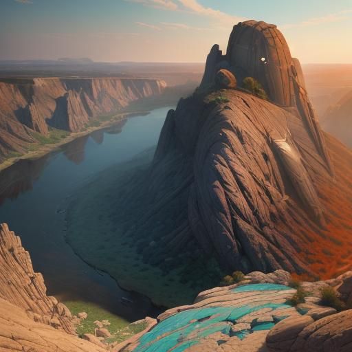 Sam Elliott and George Strait on Rushmore, Hyperdetailed Art