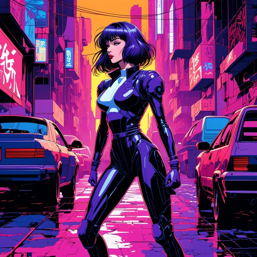 Scarlett Johansson as Cyberpunk Motoko Kusanagi