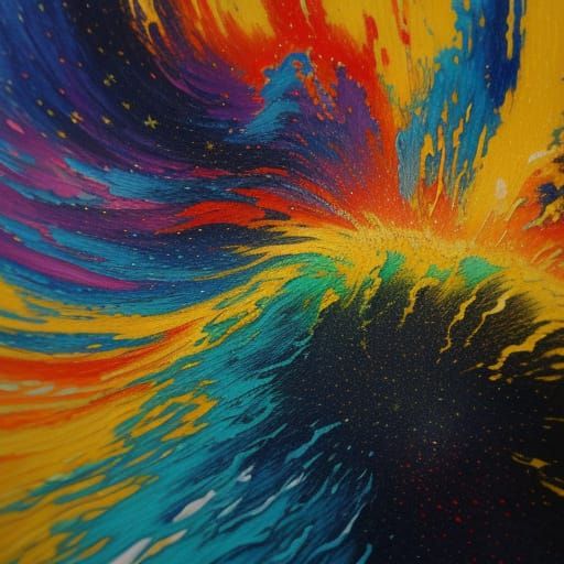 Van Gogh Inspired Double Exposure with Vibrant Stars