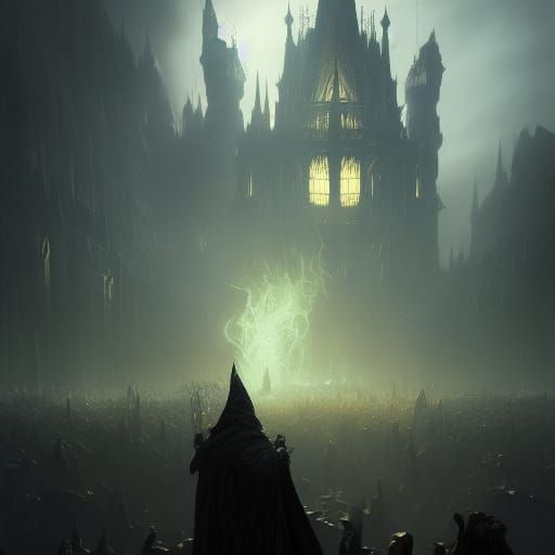 Dark Fantasy Evil Wizard Concept Art