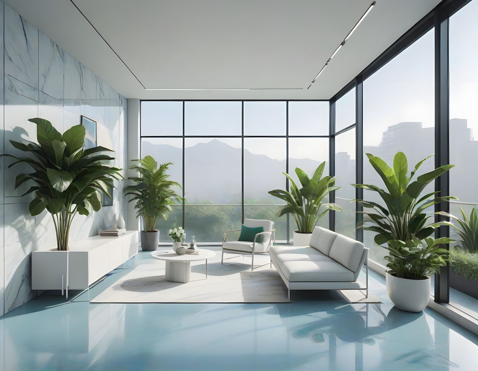 Sleek Modern Office Interior with Minimalist Steel Furniture...