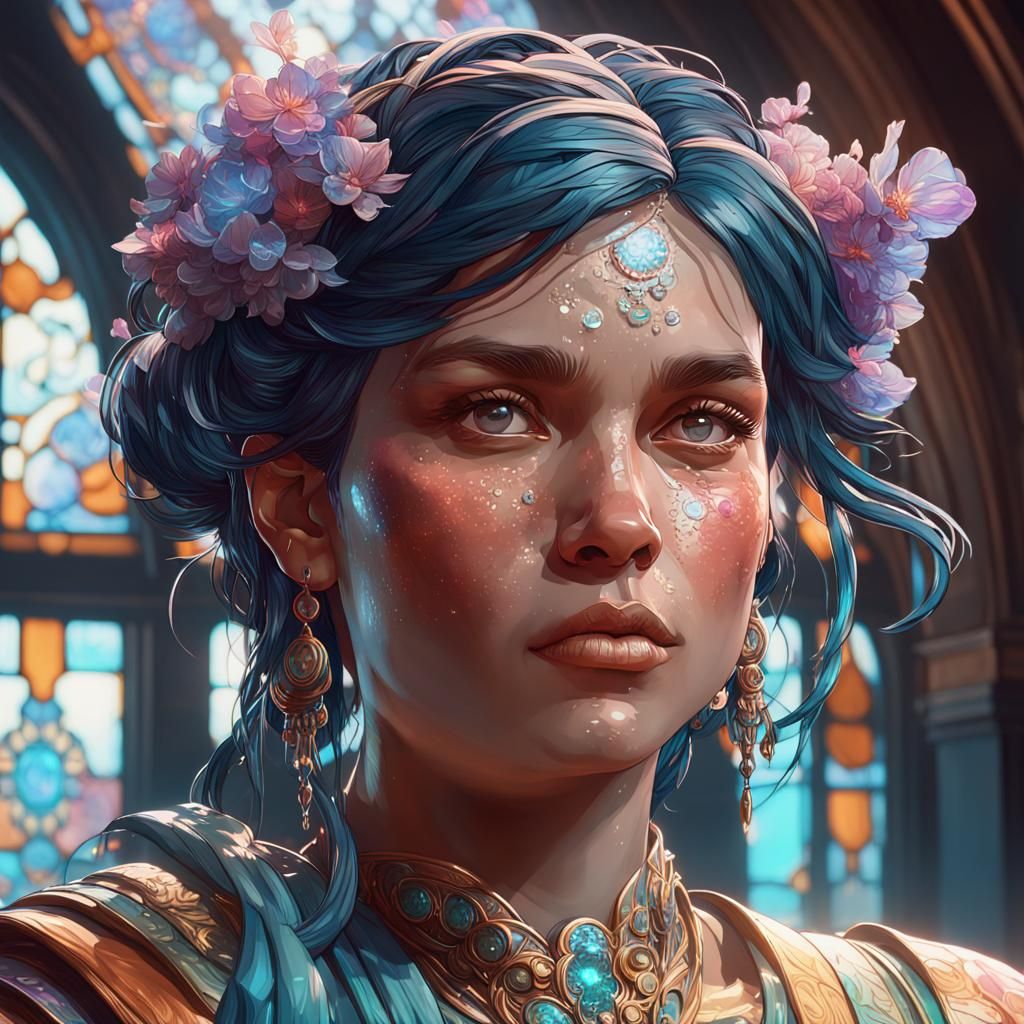 Detailed Portrait with Dynamic Lighting