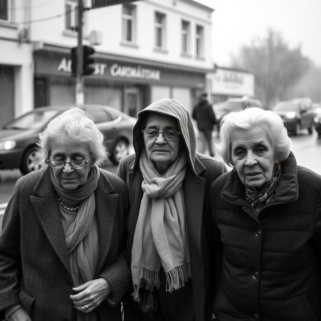 Grandmas in the Rain: A Heartfelt Moment
