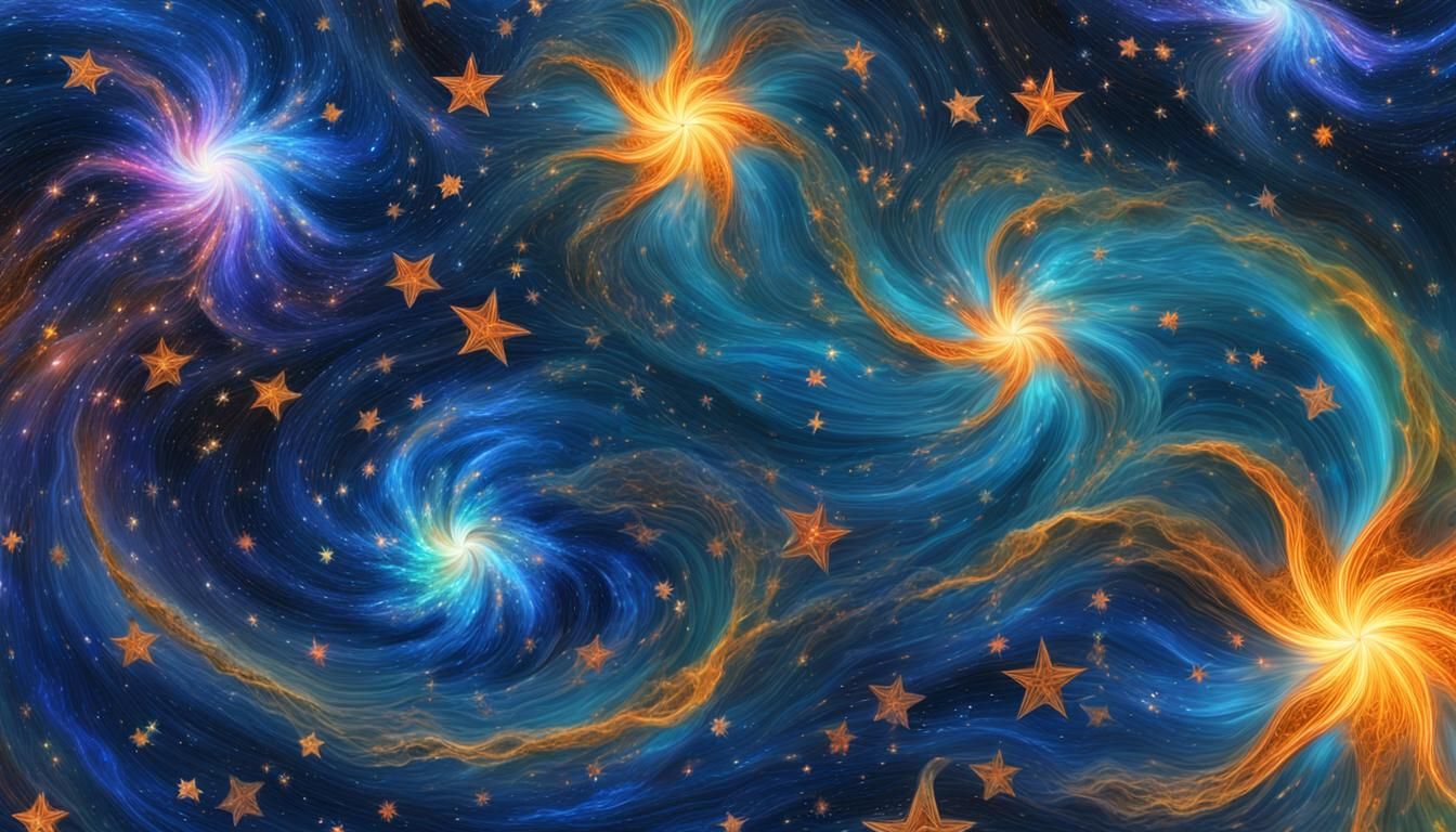 Swirling Star Personas in Cerulean Cosmos