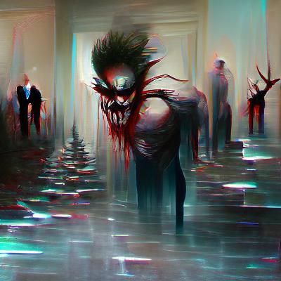Sinister Insanity: A Dark Fantasy Art Piece