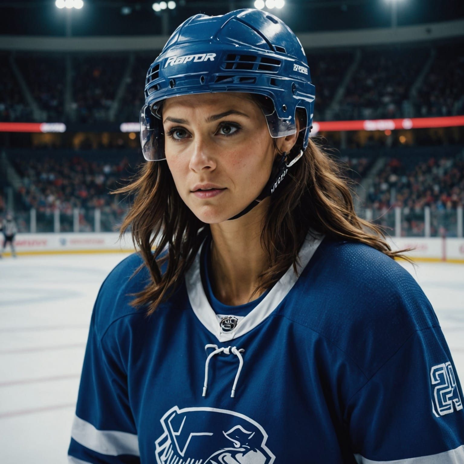 Nina Dobrev in Cinematic Hockey Film Still