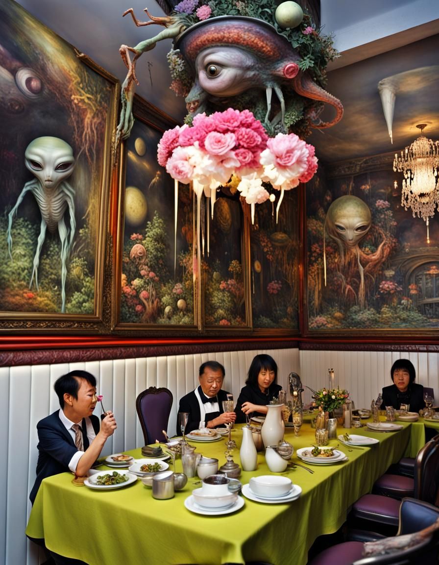 the finest restaurant in Toronto __ the 'Hanging Noodle Garden'