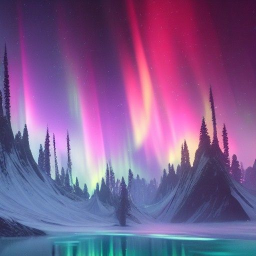 Fantastical Aurora Borealis Digital Painting