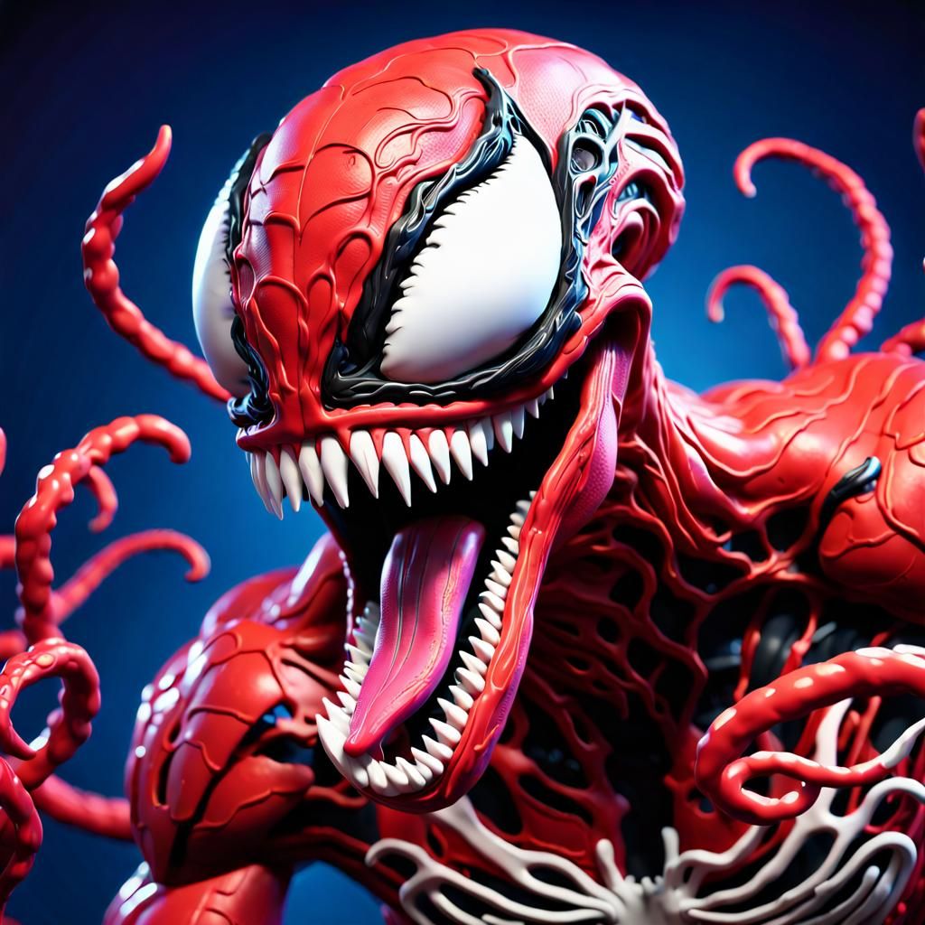 Carnage in Hyper-Detailed Claymation 3D Digital Art