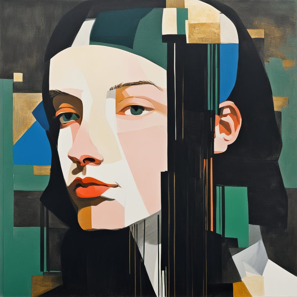 Abstract Composition in Style of Nicolas de Stael