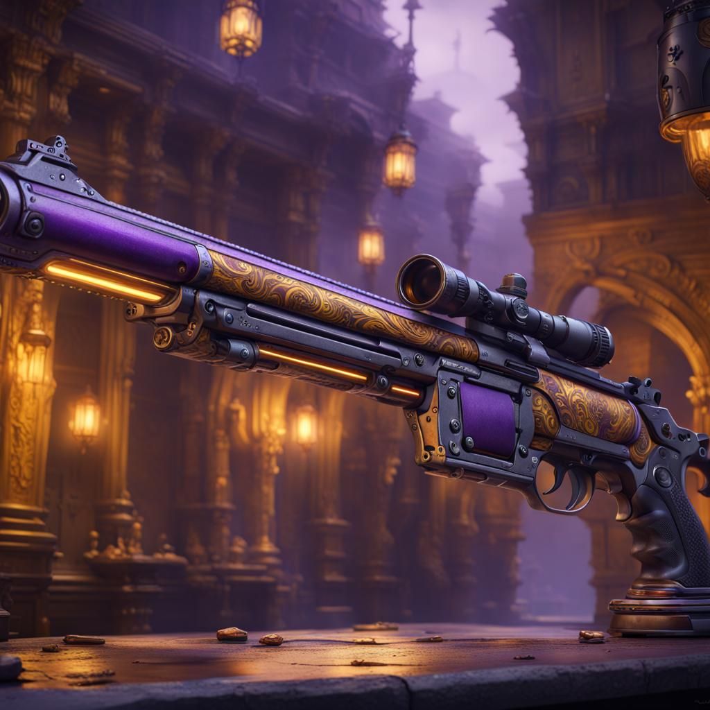 Hyperdetailed RPG Gun in Dark Fantasy Style