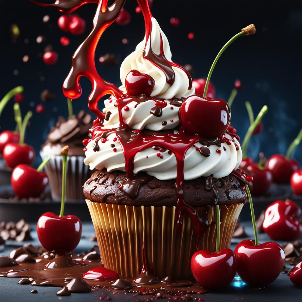 cherry cupcake