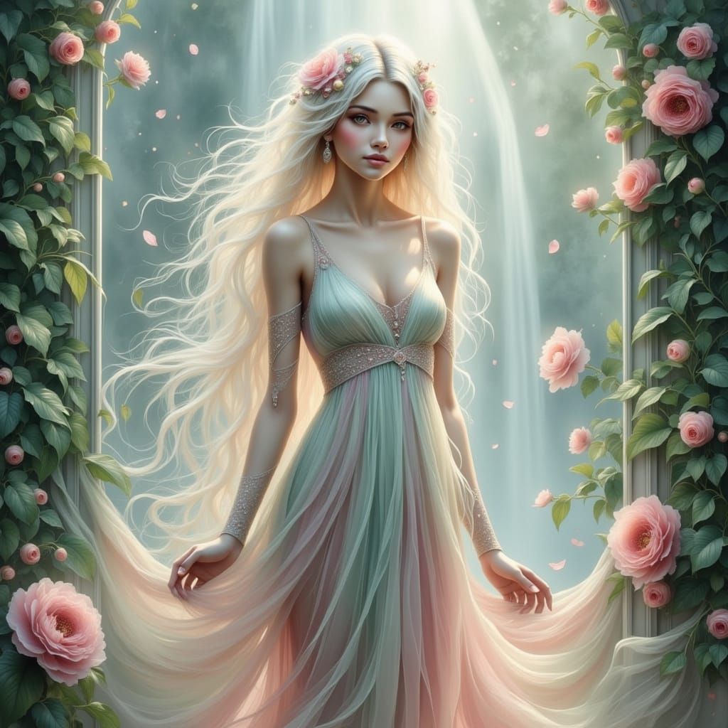 Whimsical Elf in Futuristic Anime Style