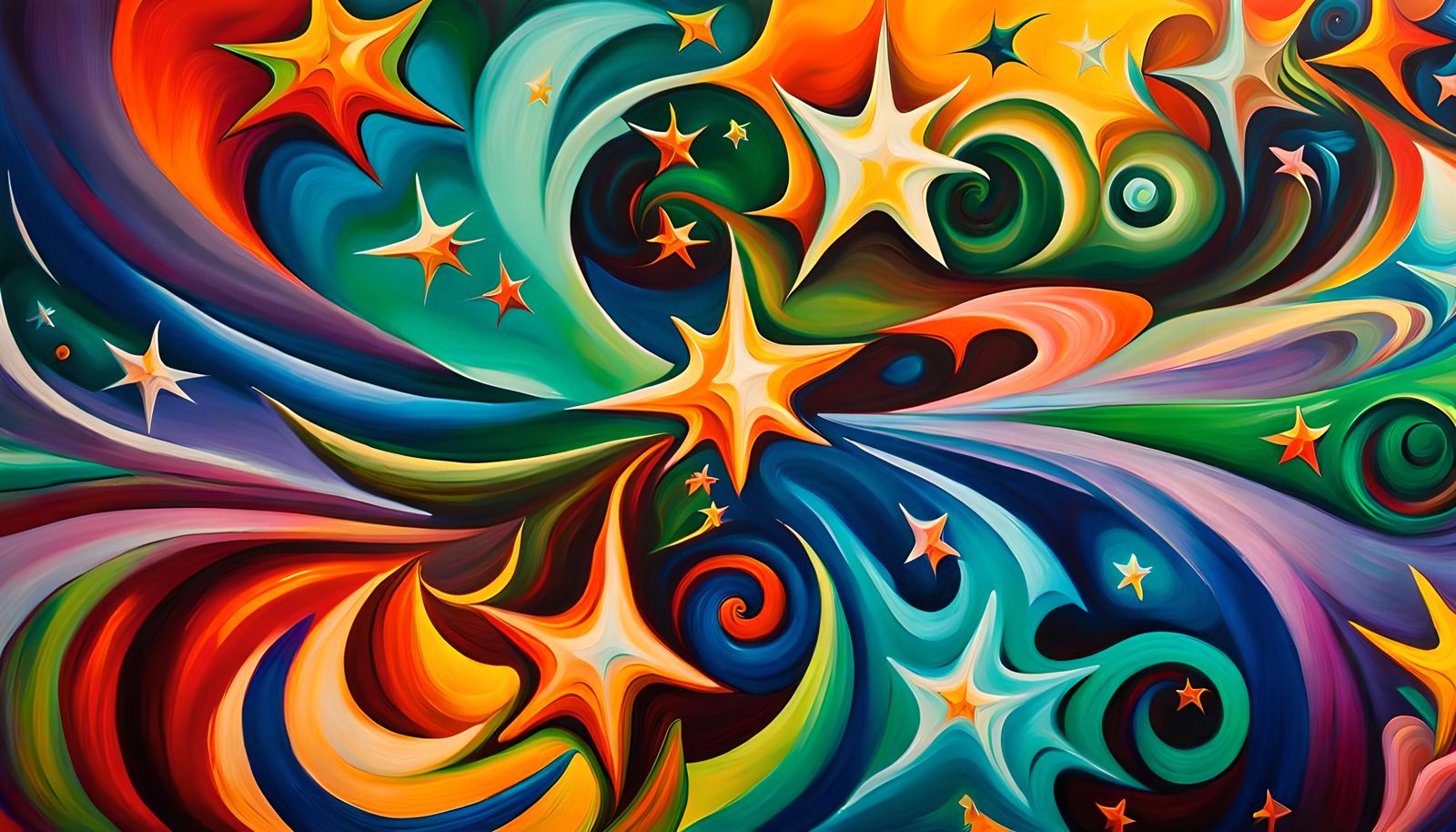 Swirling Newborn Stars in Electromagnetic Plasma: Impasto Pa...