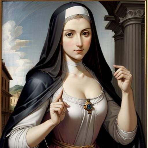 Nun Portrait in Style of Elisabetta Sirani