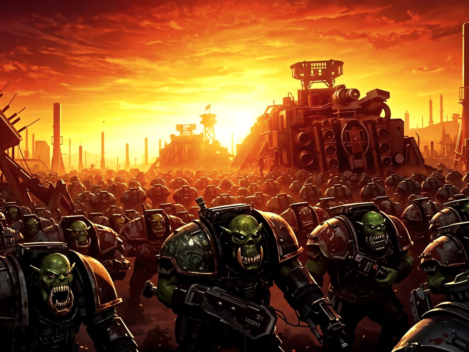 Menacing Horde in Binary Sunset