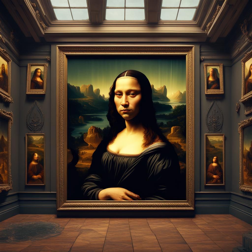 Mona Lisa in Hip Hop Style Digital Art