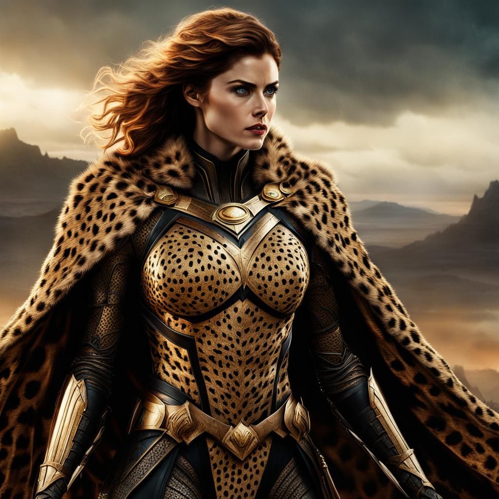 Epic Cheetah Warrior in Digital Matte Painting