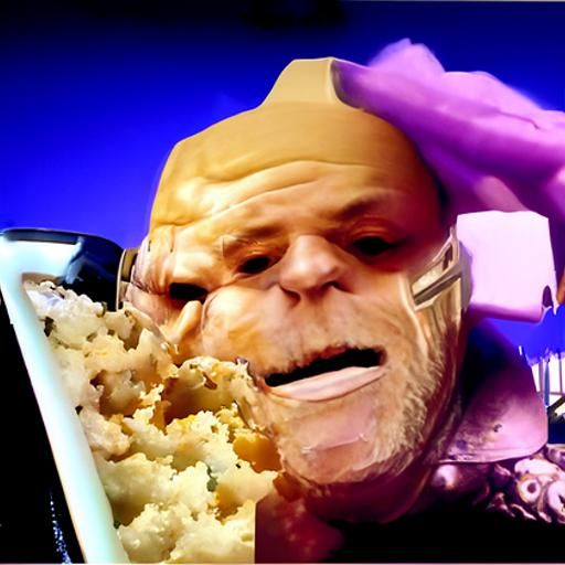 Thanos Enjoys Mashed Potatoes