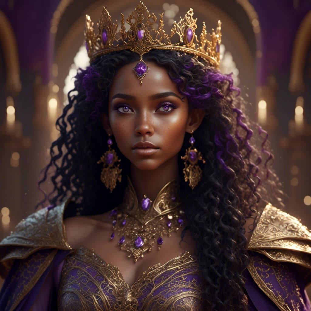 Medieval Fantasy Queen with Jeweled Crown