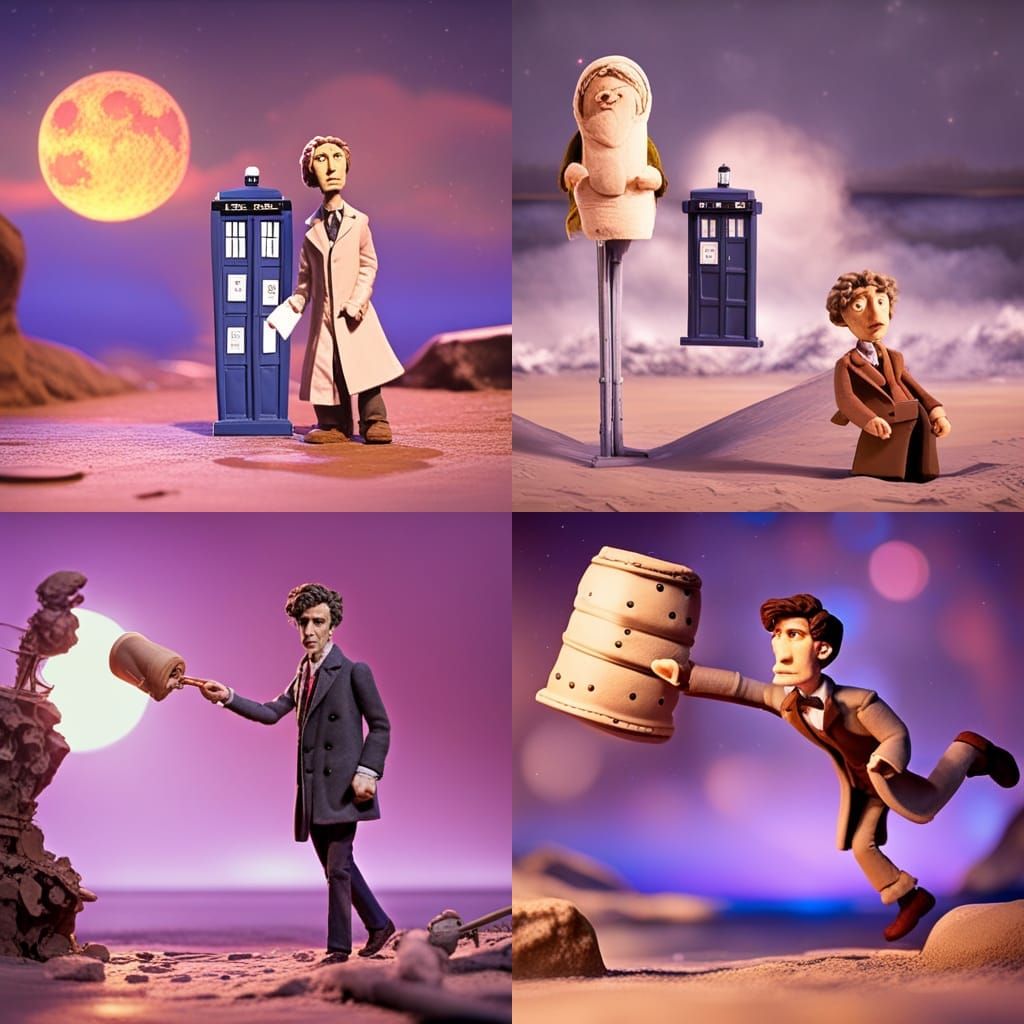 Doctor Who in Claymation Style