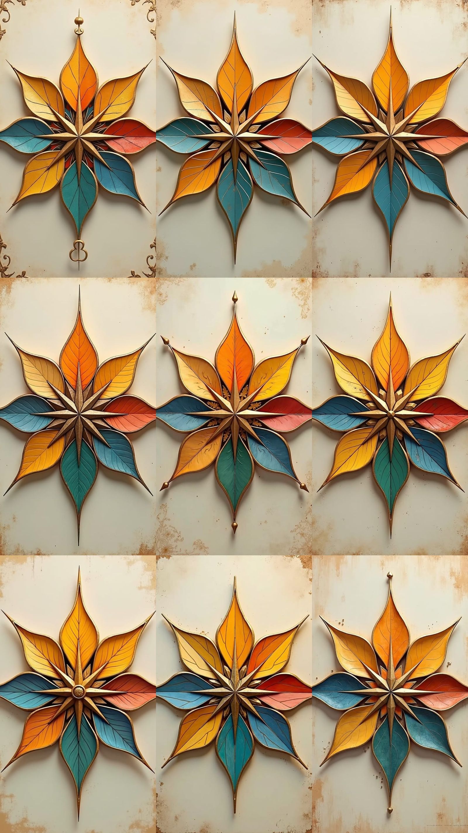 Guild Insignia with Virtues in Floral Pattern