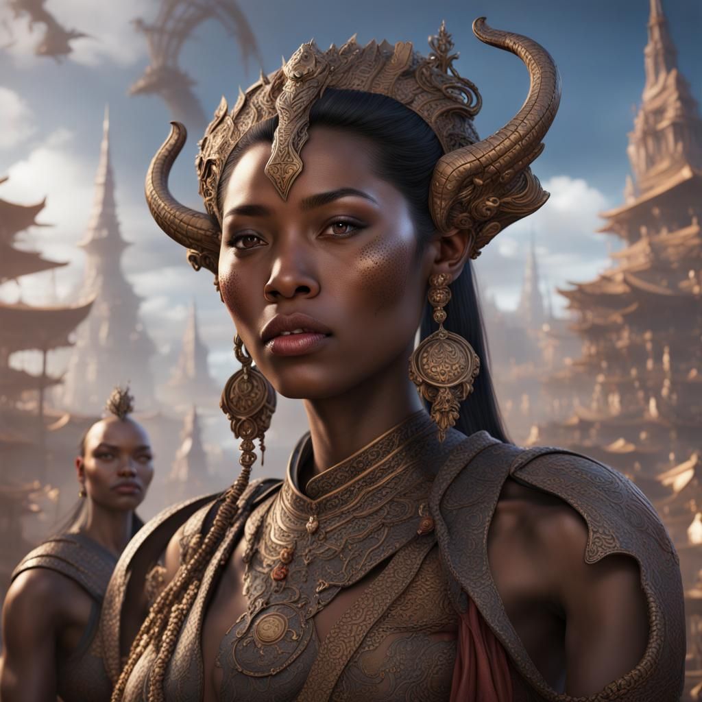 Diverse Group Portrait in Fantasy Art Style