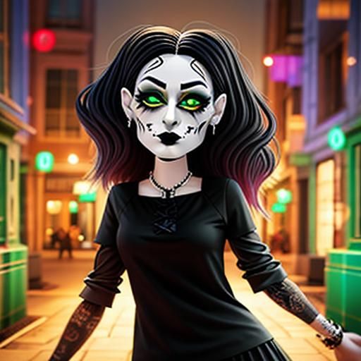 Goth Girl Generated by AI