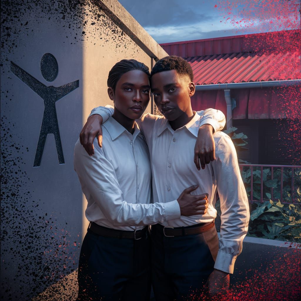 Emotional Embrace: Concept Art Portrait in Art Nouveau Style