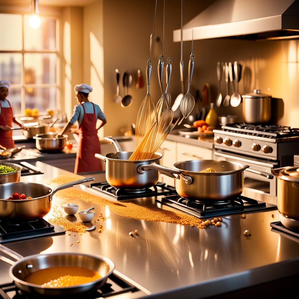 Lilliputian Lunch: A Macro Miniature Art Scene