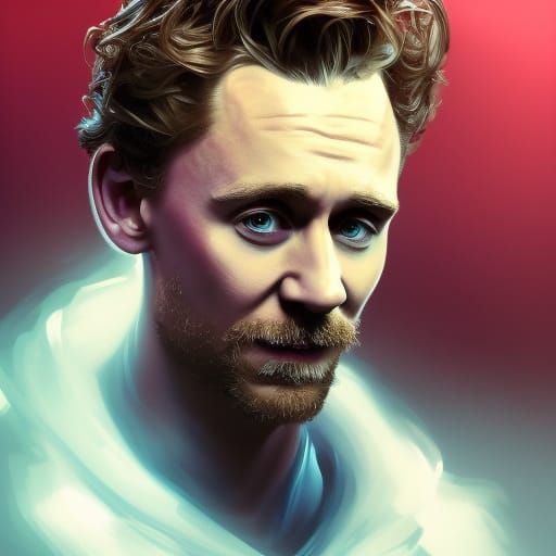 Tom Hiddleston Portrait in Art Nouveau Style