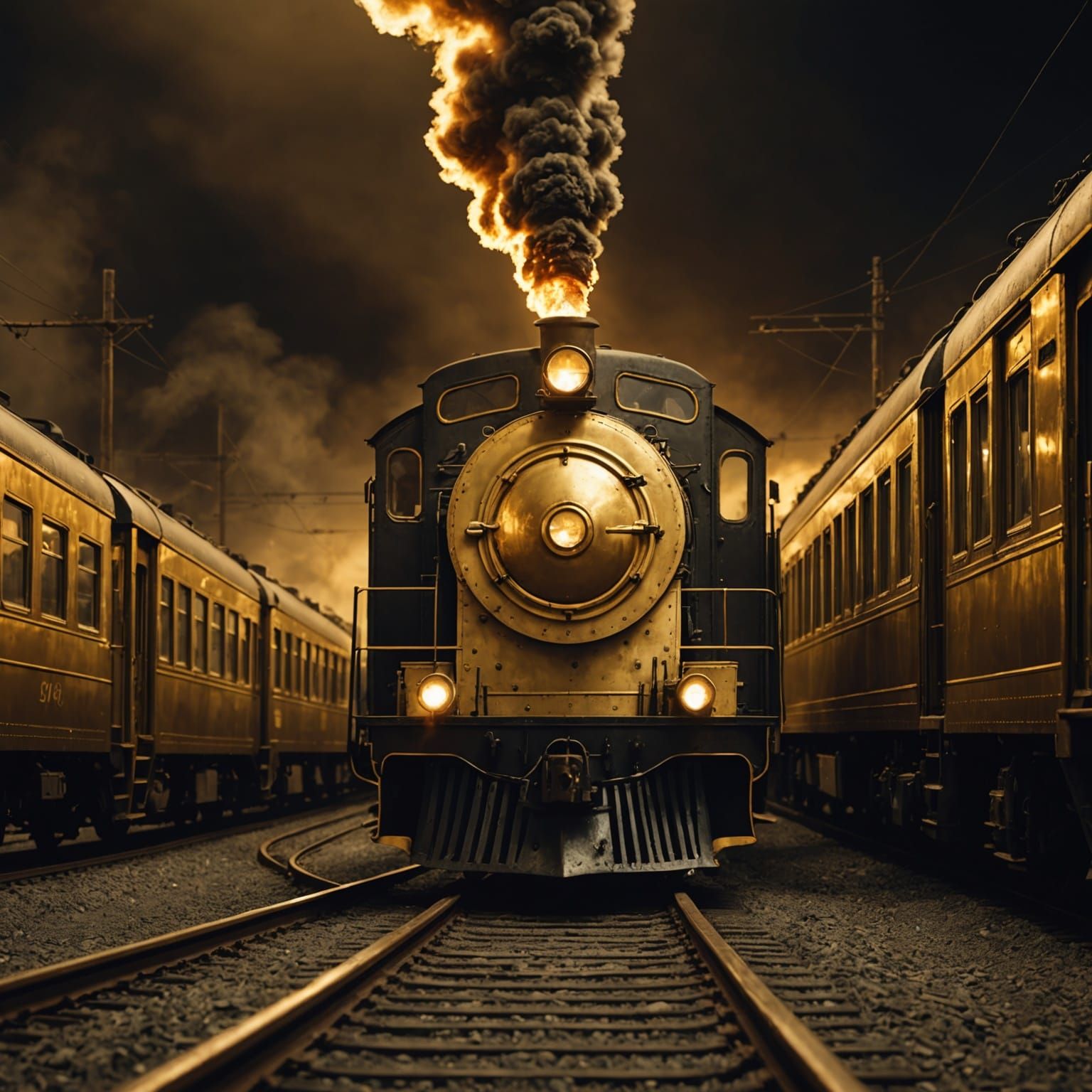 Golden Train in Cinematic Film Still