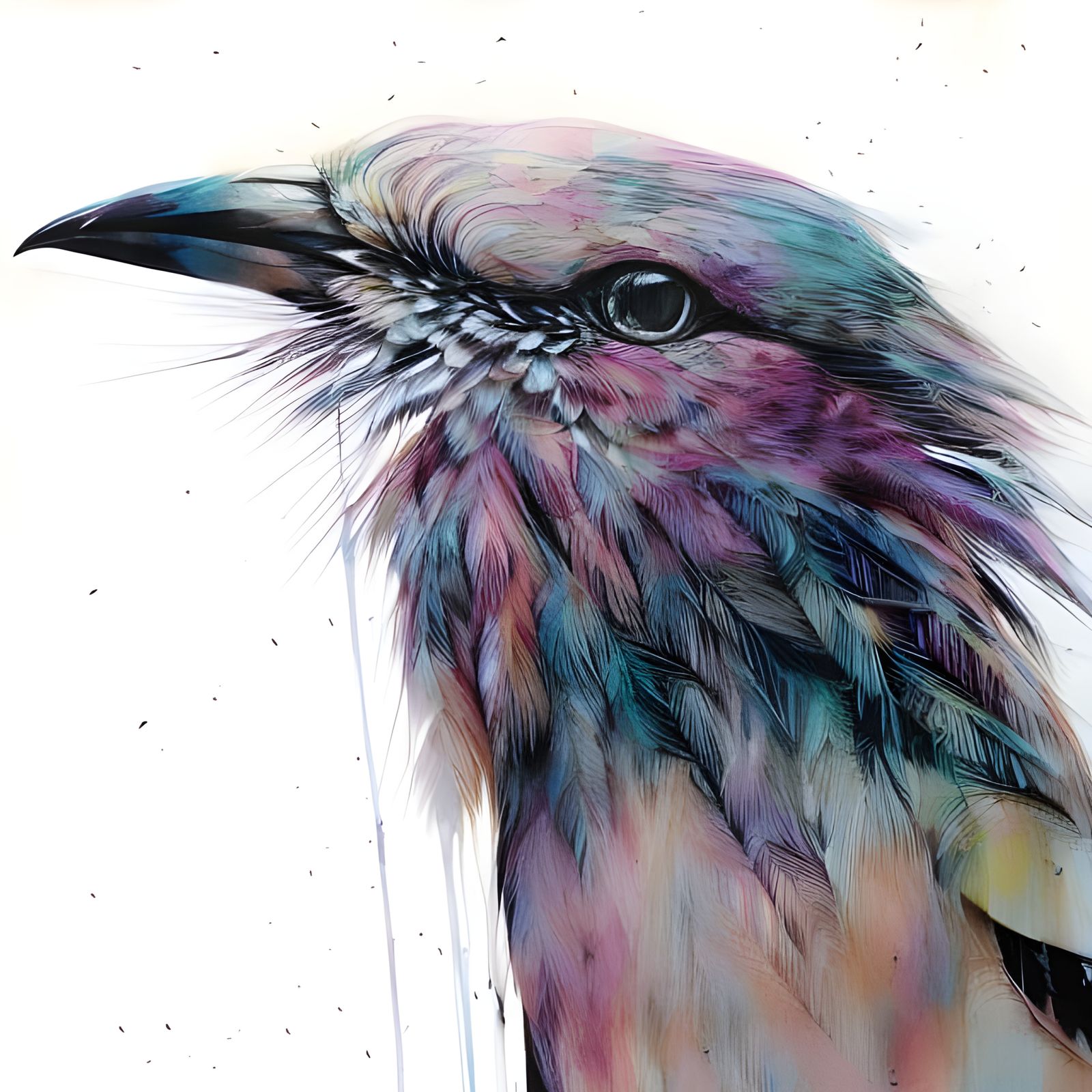 Colorful Lilac Breasted Roller Bird Portrait
