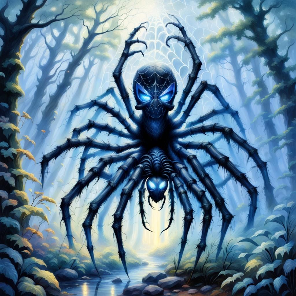 Ethereal Spider in Misty Cobweb Forest