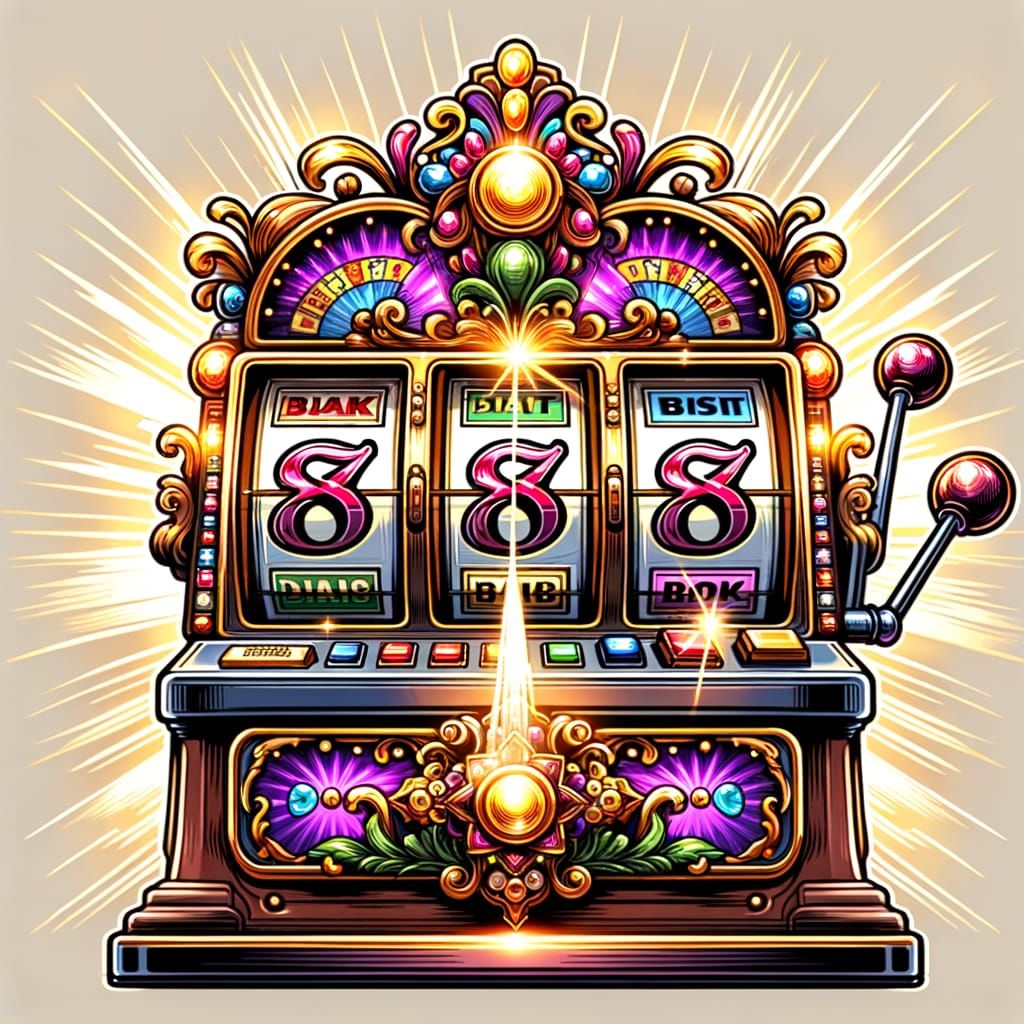 Vibrant Slot Machine Celebrates Winning Jackpot Combination