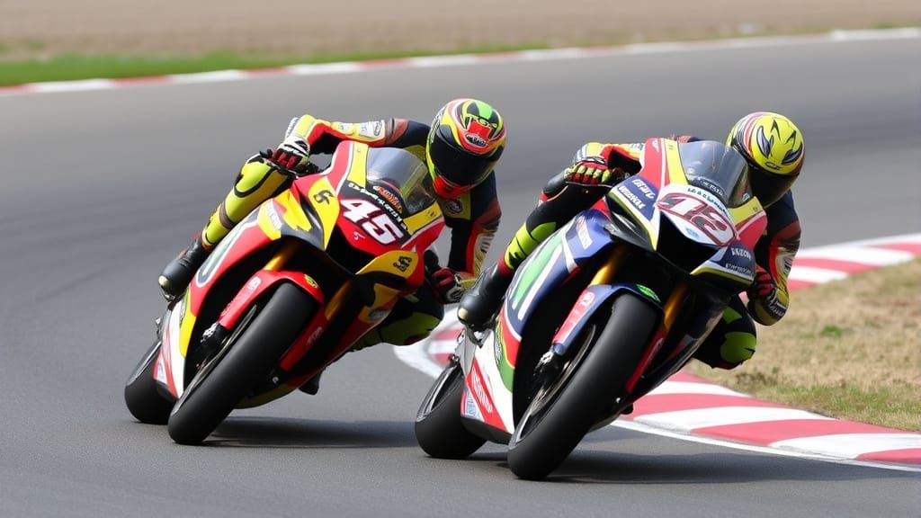 MotoGP Rivals Enter Turn in Unison