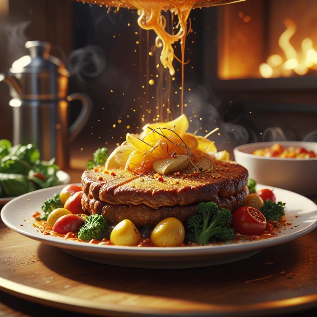 Delicious Still Life in Hyper-Realistic Digital Art