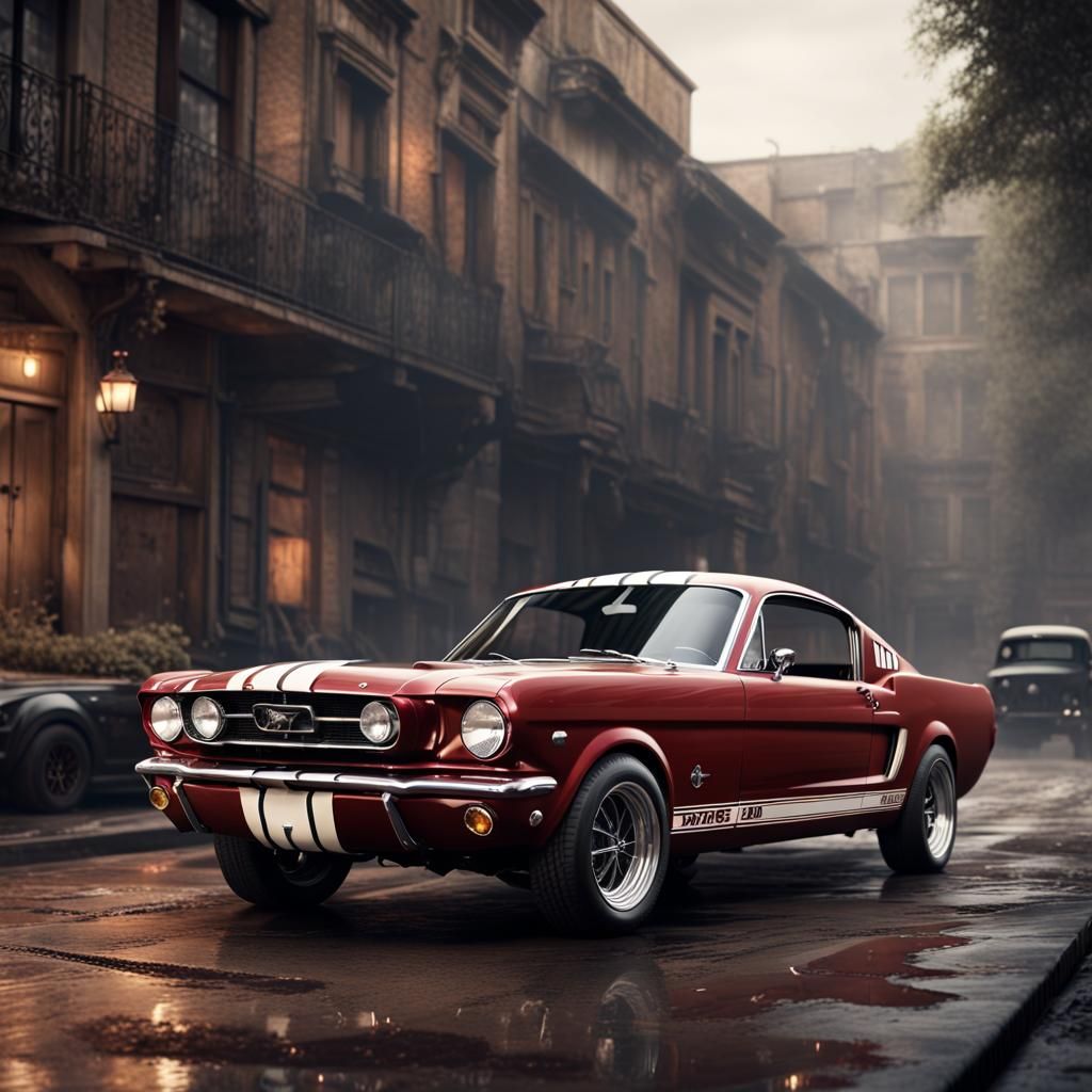 1966 Ford Mustang GT 350: Digital Matte Painting