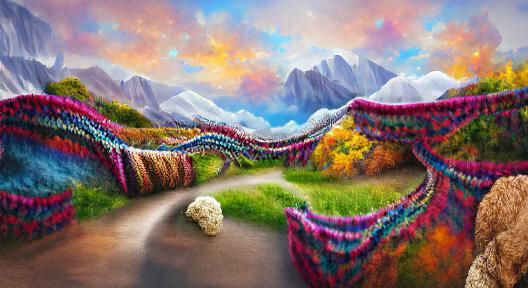 AI-Generated Scarf Landscape
