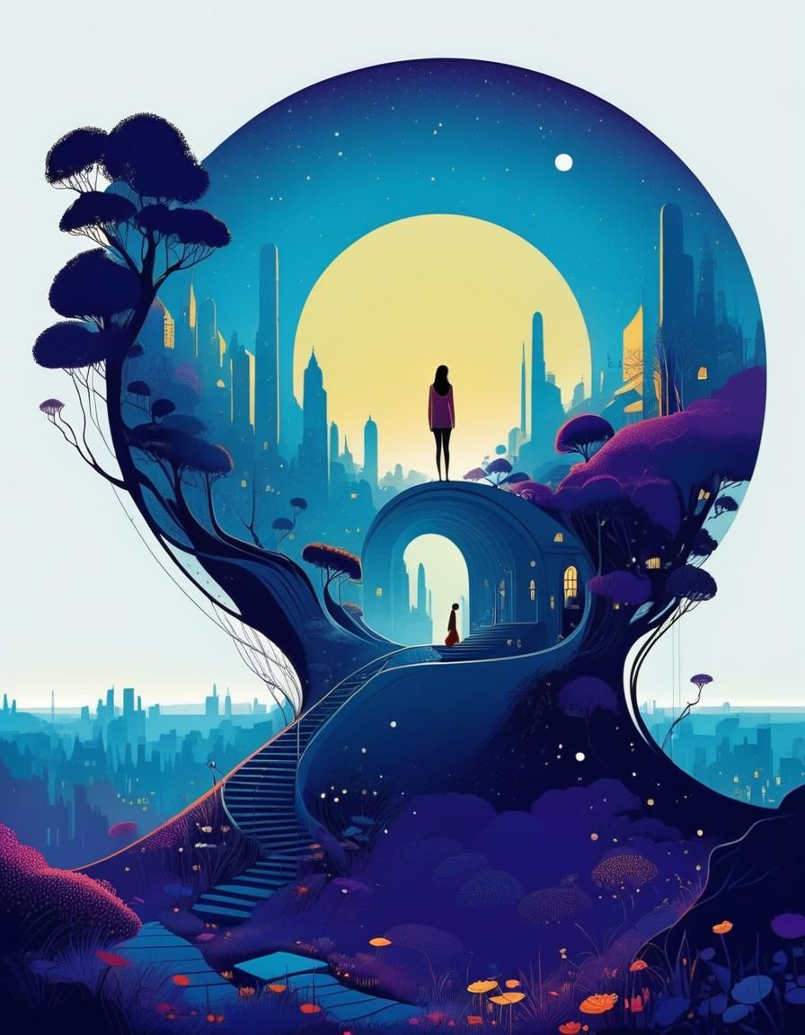 Dream State: Abstract Digital Drawing in Cel-Shaded Style