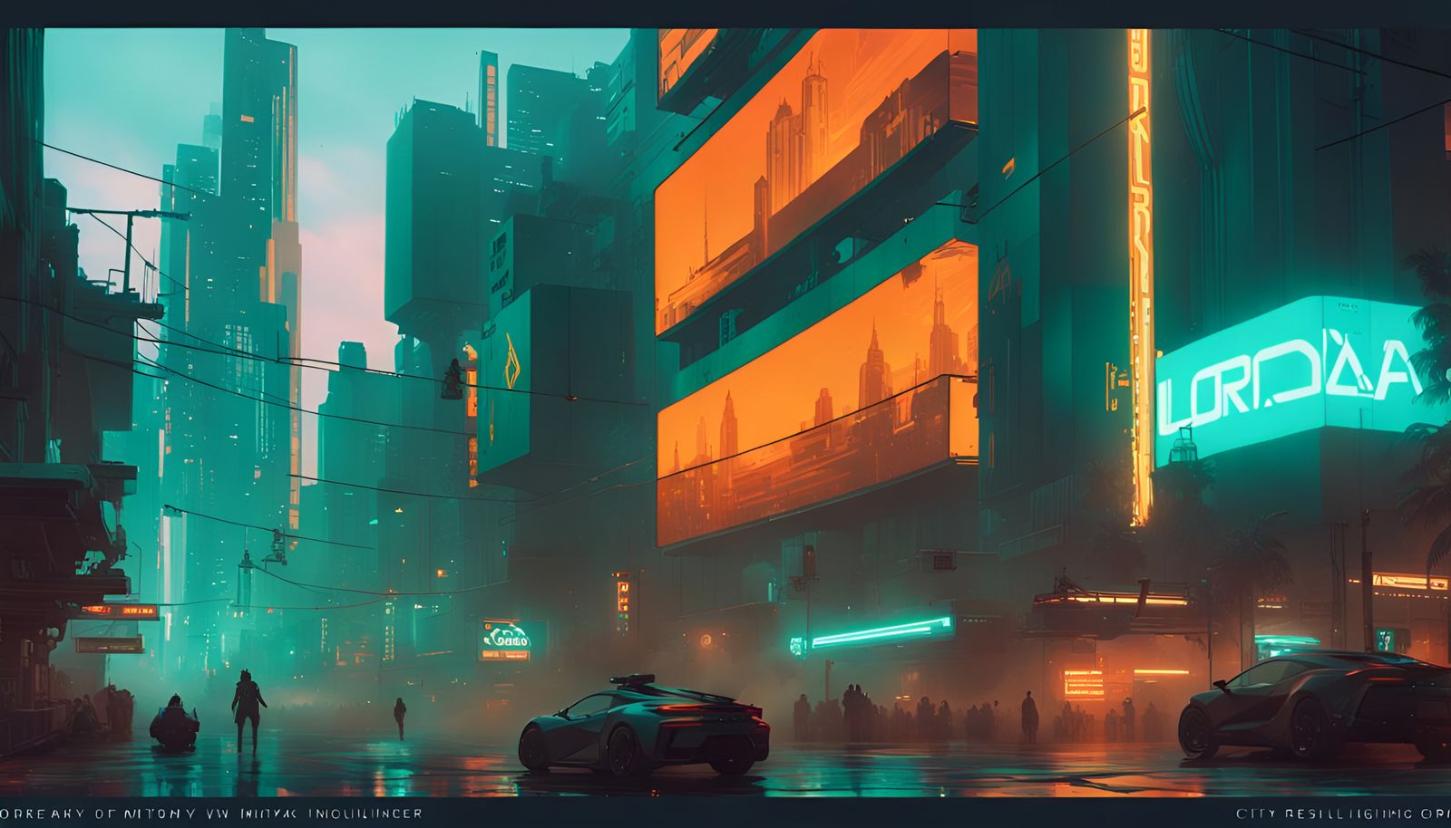 Cyberpunk Cityscape Concept Art in 8K Resolution