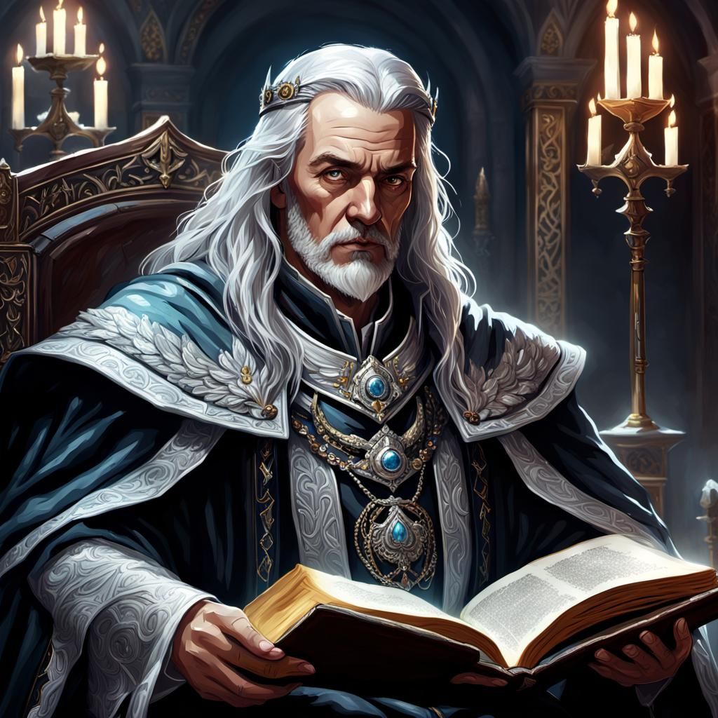 Elven Lord Portrait in Fantasy Art Style