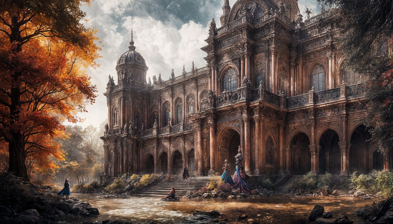 Hyperrealistic Watercolour Portrait of Royal Lady