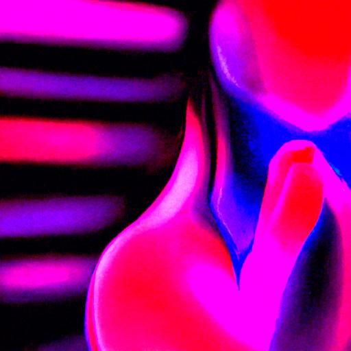 Synthwave Heart Overflowing with Neon Love
