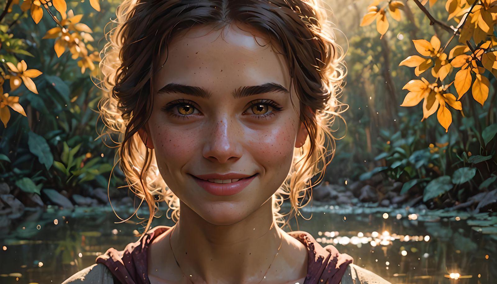 Girl with Radiant Smile and Kind Eyes