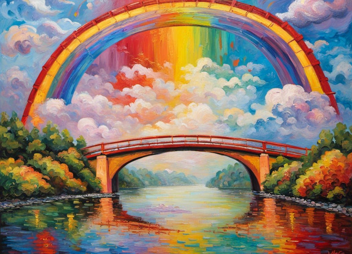 Rainbow Bridge in Expressionist Neo-Impressionism