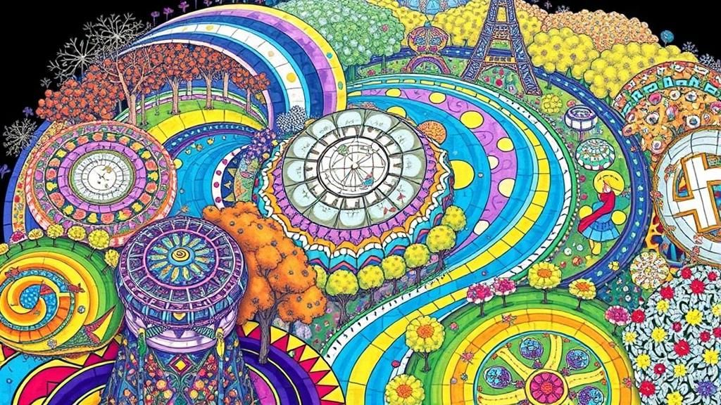 Kaleidoscopic Garden Inspired by Superflat Art