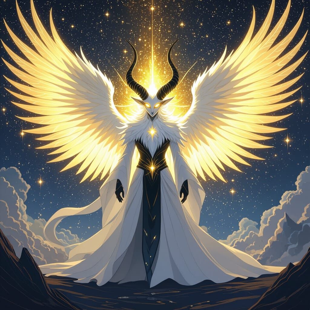 Asriel Dreemurr Celestial Deity Digital Painting