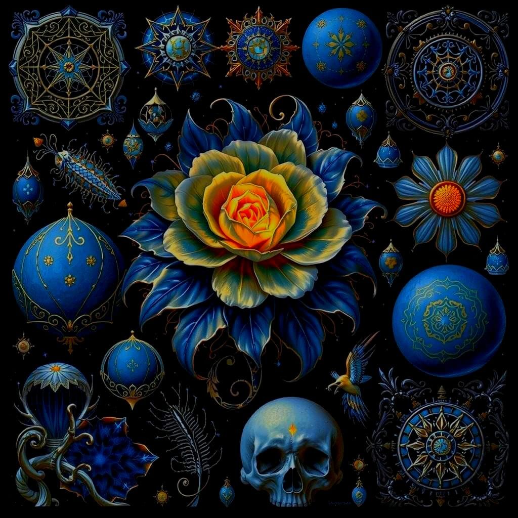 Goddess in Bioluminescent Forest Oil Painting