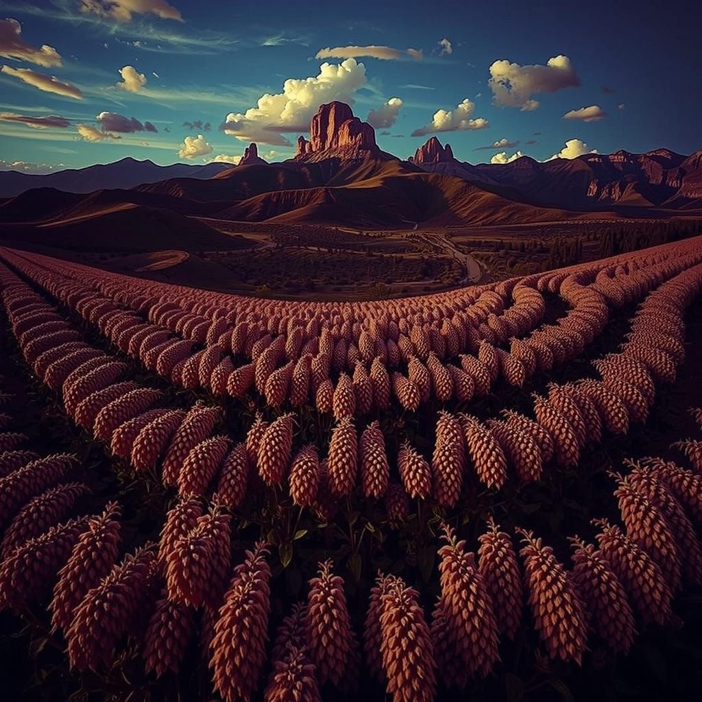 Gilded Botanic Art in Green, Teal, Yellow, and Azure